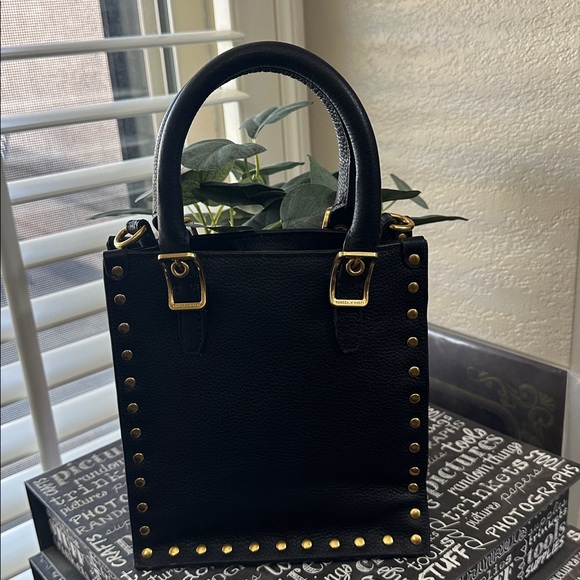 NWT Rebecca Minkoff black leather mini crossbody tote. - Picture 2 of 10